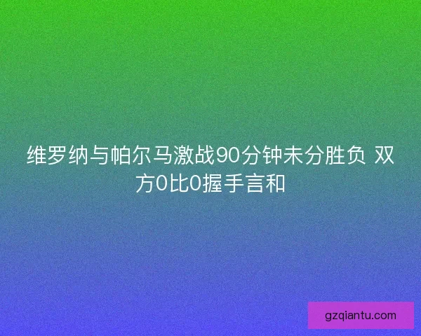 维罗纳与帕尔马激战90分钟未分胜负 双方0比0握手言和